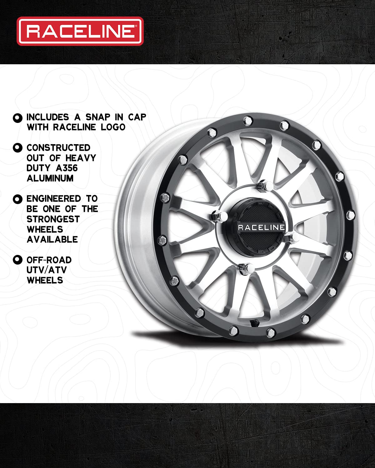 Raceline Wheels A95MA TROPHY UTV/ATV Wheel - 15x6