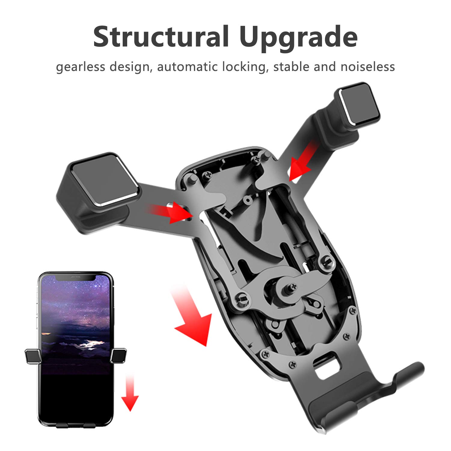 AYADA Universal Car Phone Holder - Gravity Auto Lock Phone Mount for Honda CRV 2017-2022 | Easy Installation, Hands-Free, Stable Accessories | Perfect for Commuting, Road Trips & GPS Navigation