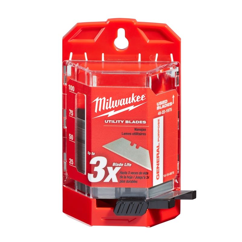 75-Piece General Purpose Utility Blades with Dispenser - Heavy Duty Replacement Blades for Box Cutters, Craft Knives & DIY Projects - Perfect for Home, Office & Warehouse Use