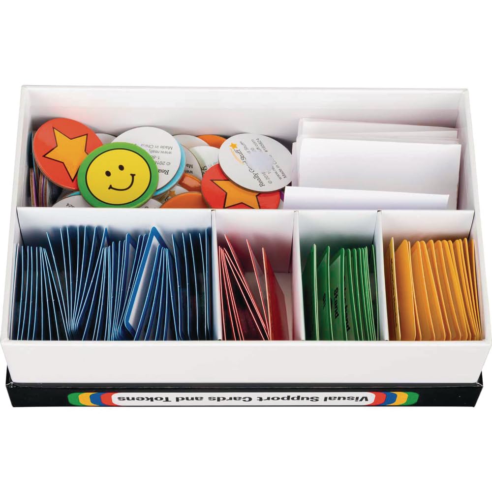 Visual Support Folder & Cards Set - 85 Communication Cards with 1 Organizer Folder | Autism & Special Education Learning Tools for Classroom & Home Use