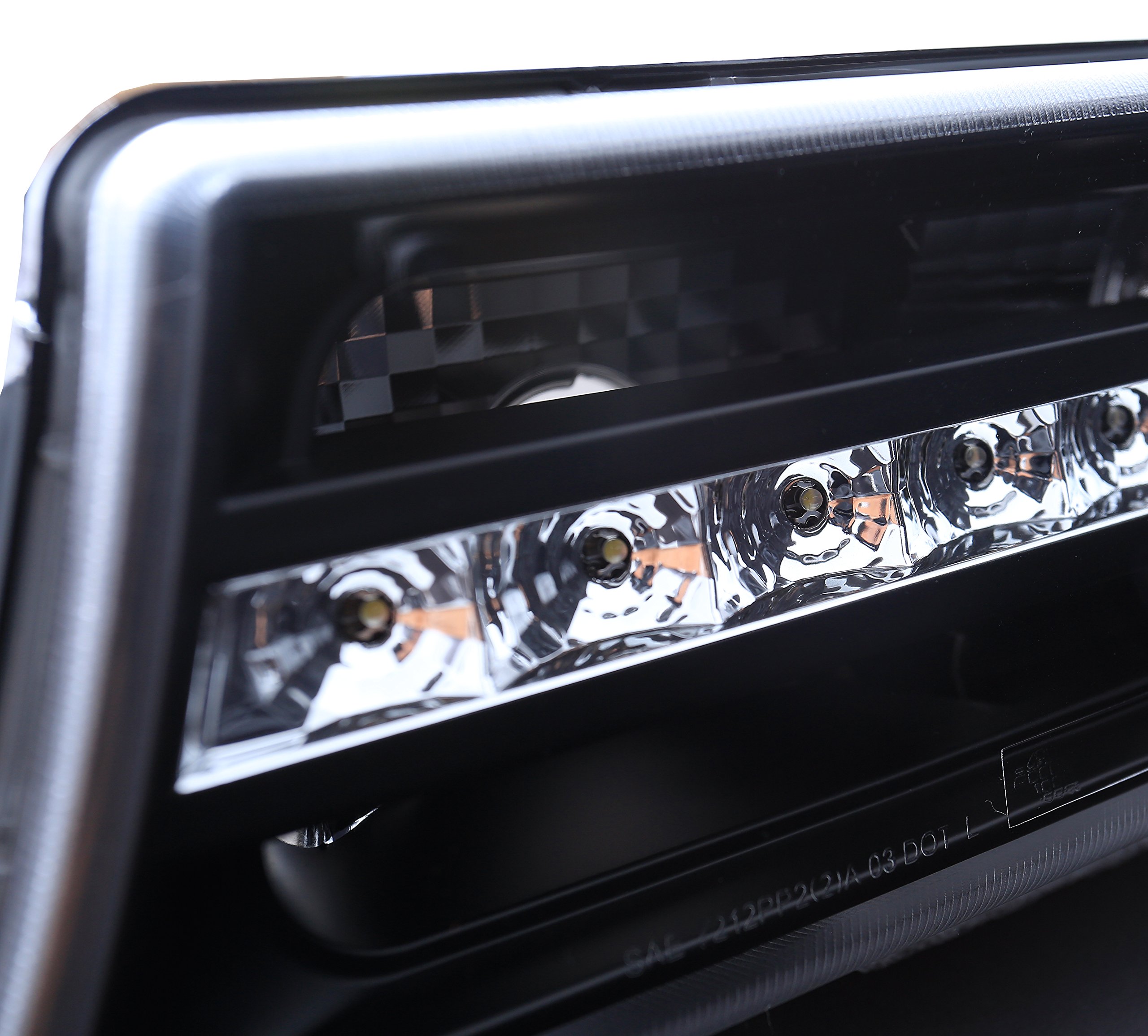 Chevy Silverado Black LED Parking Lights - Pair (Driver Left & Passenger Right) | Bumper Replacement Lights for Improved Visibility & Safety | Perfect for Night Driving, Off-Roading & Parking Assistance