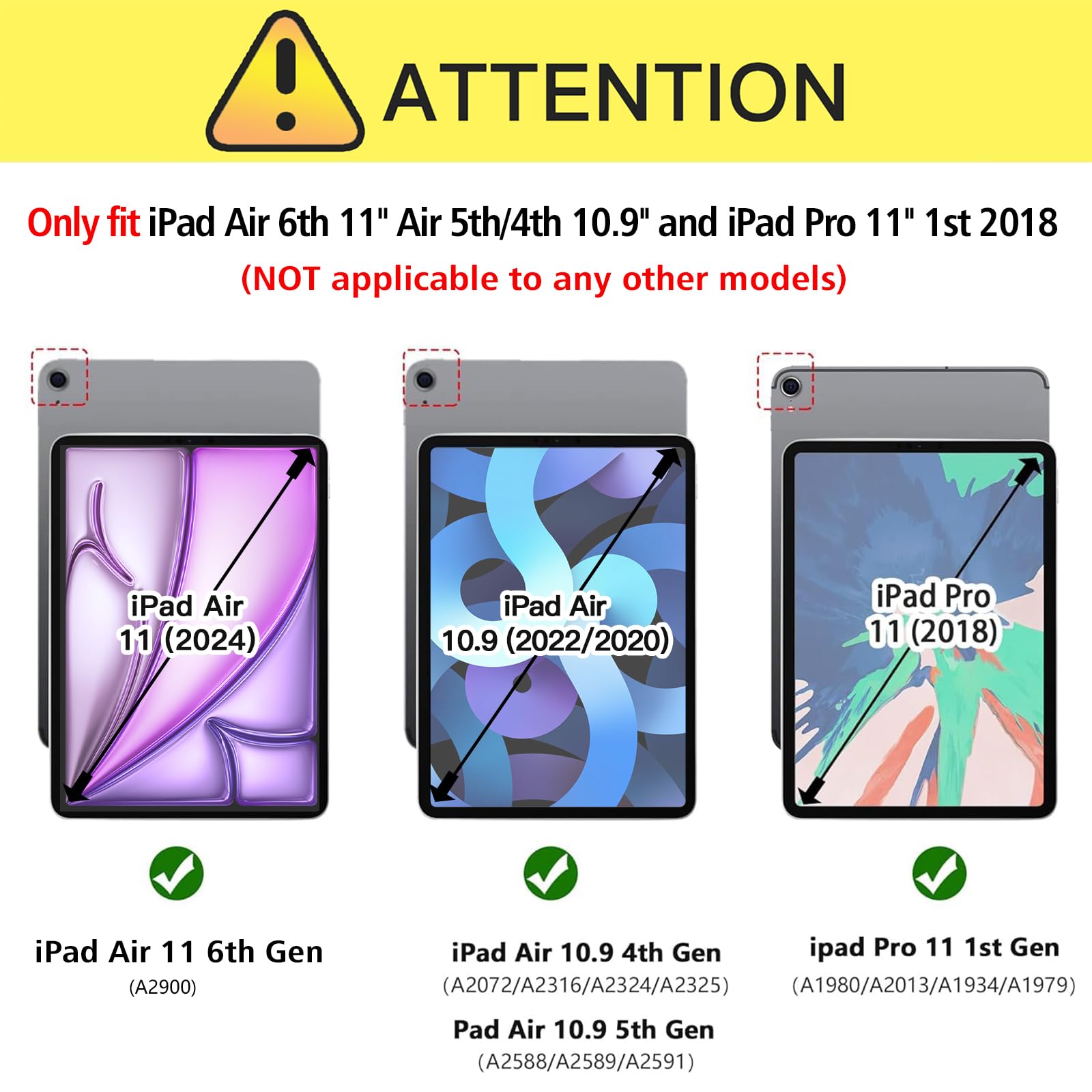 Ztotop iPad Air 11 Inch Case (M3/M2 2025/2024) & iPad Air 5th/4th Gen 10.9 Inch (2022/2020) & iPad Pro 11