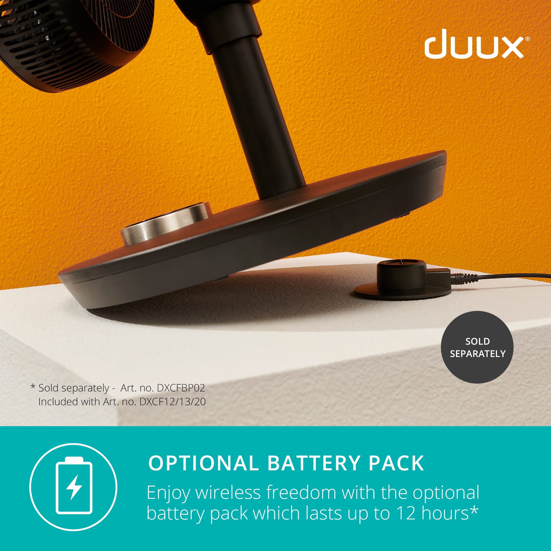 Duux Whisper Flex Smart Standing Fan - 26 Speeds, Remote Control, Night Mode, Timer - Black | Perfect for Bedroom, Living Room & Office Cooling