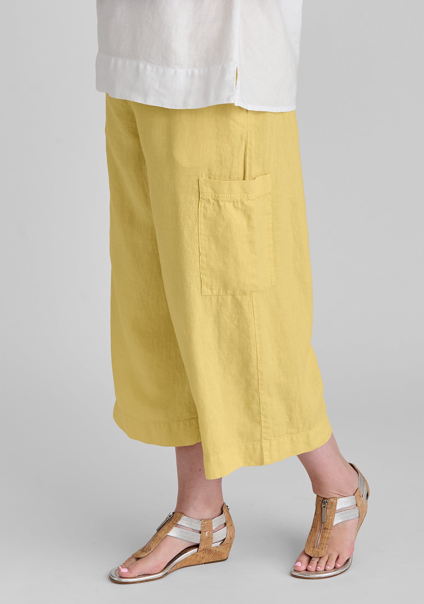 Full Time Linen Drawstring Pants - Comfortable Casual Lounge Pants for Women & Men - Perfect for Yoga, Home Wear, and Summer Vacation