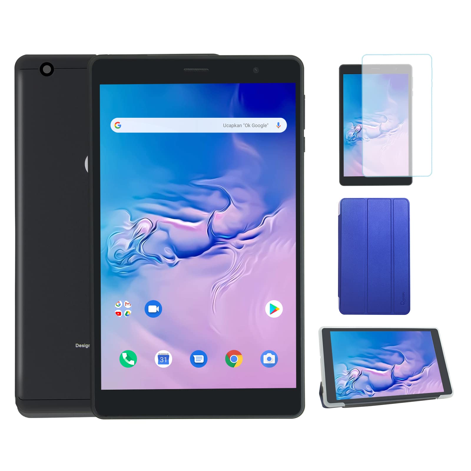8 Inch Android 11 Tablet with SIM Card Slot - 5G WiFi & 4G LTE Unlocked Phablet - 3GB RAM 32GB Storage - Octa-Core 2.0GHz - 8MP+5MP Dual Camera - 5100mAh Battery - GPS & Bluetooth 5.0 - Includes Protective Case - Perfect for Travel, Work & Entertainment (Black)