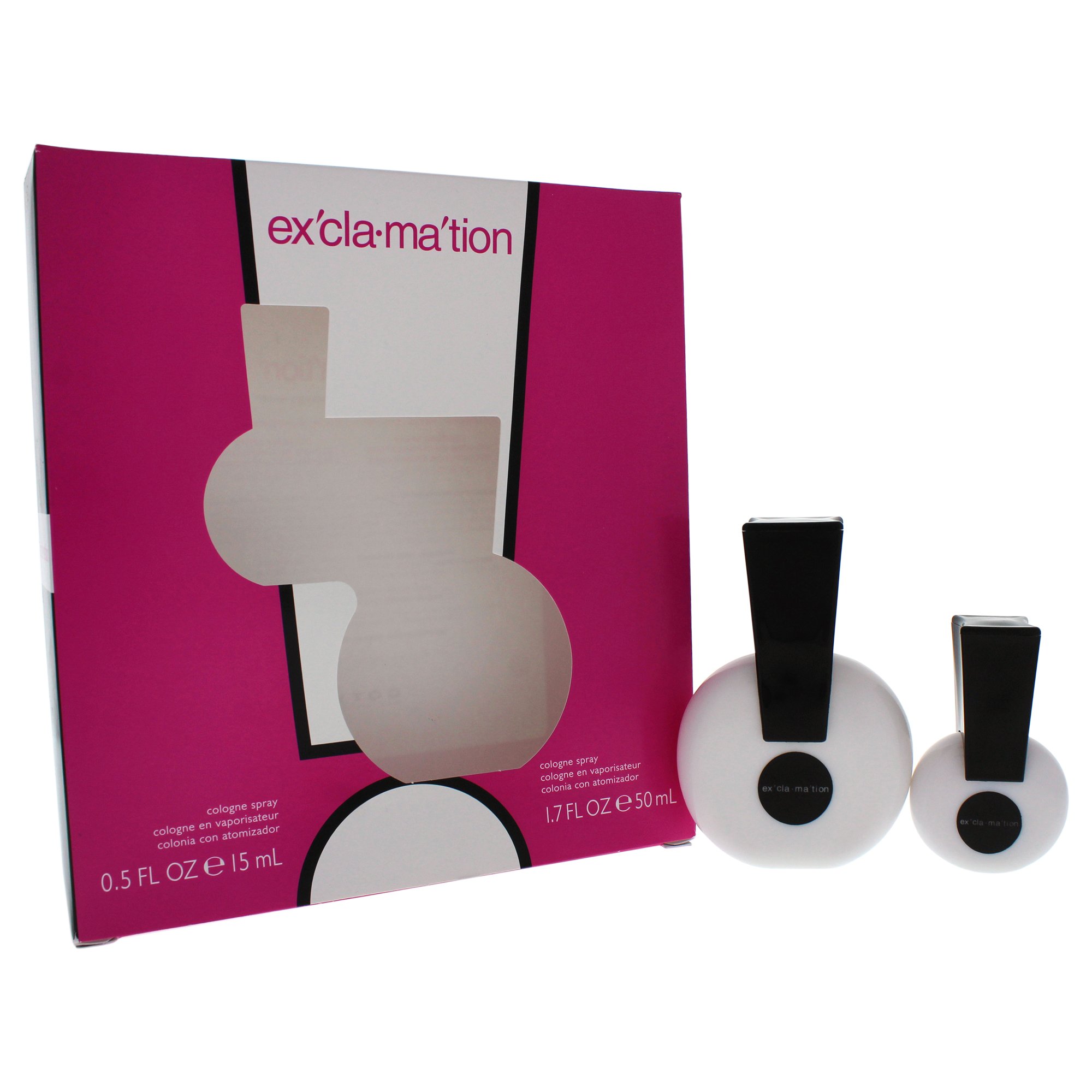 Exclamation 2-Piece Cologne Set for Women - 0.5 oz + 1.7 oz Eau de Toilette Spray | Fresh Floral Fragrance for Day & Night Wear, Work & Special Occasions
