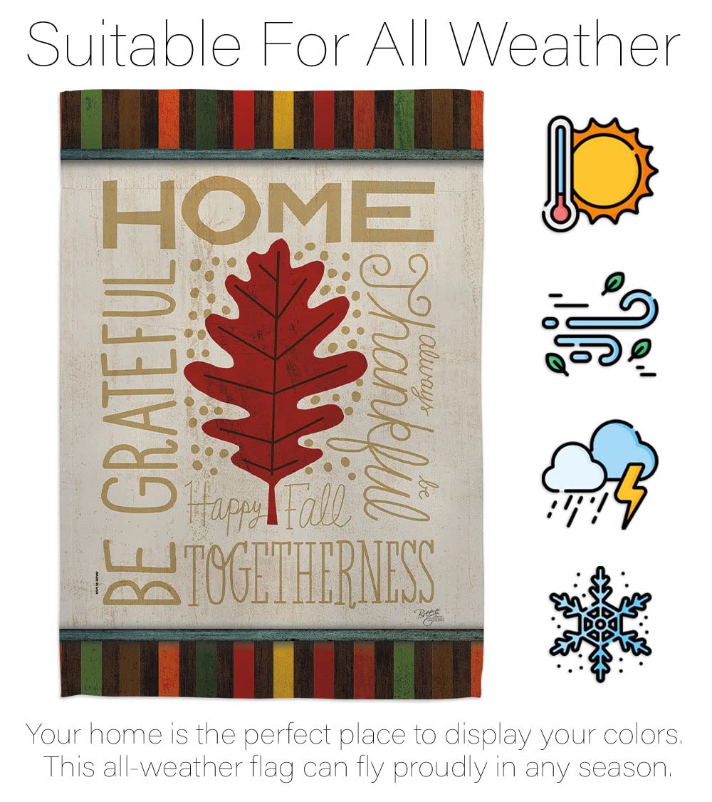Breeze Decor Fall Harvest Vertical Flags Set - House & Garden Decor for Autumn
