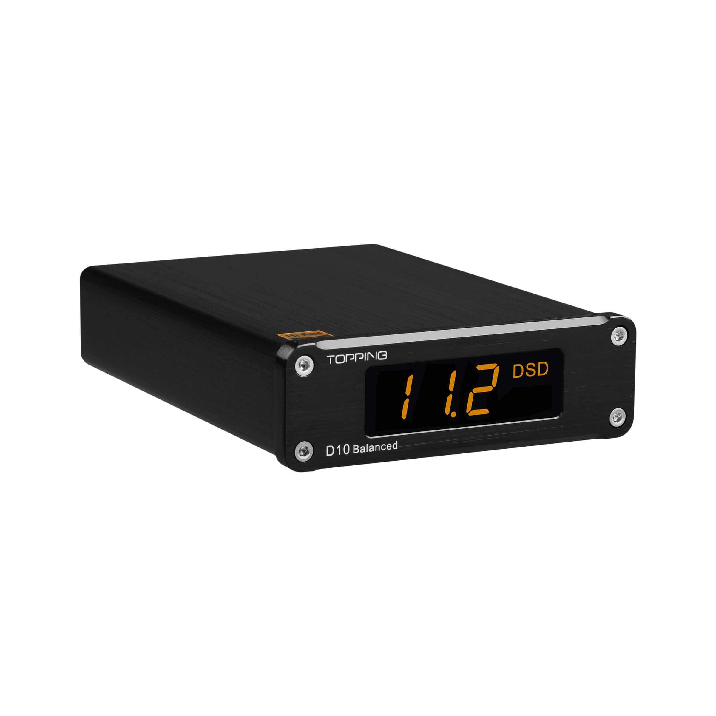 TOPPING D10 Balanced USB DAC - High Resolution Digital Audio Converter for Home & Studio Use | Perfect for Audiophiles & Music Producers