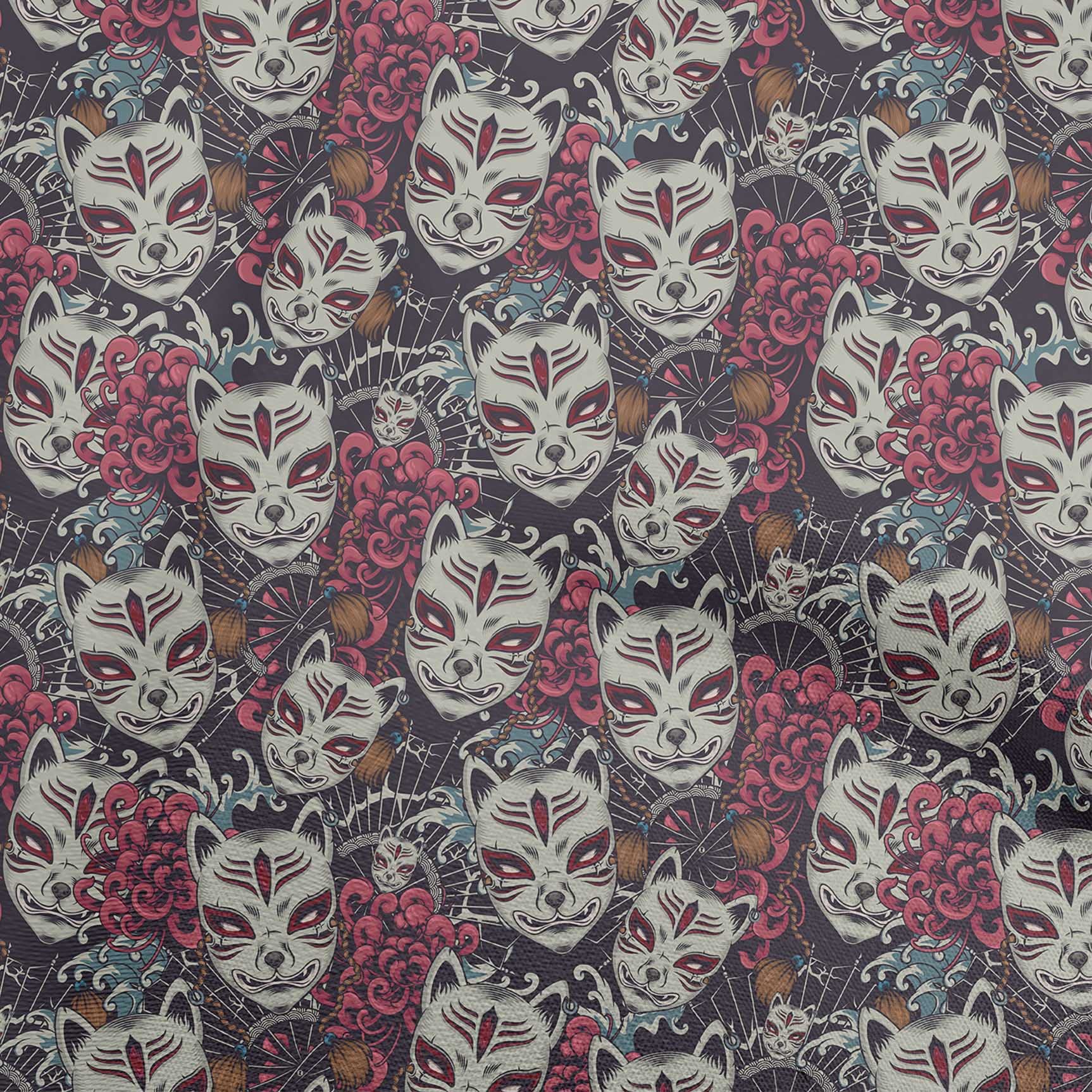 oneOone Rayon Pink Fabric - 56 Inch Wide Printed DIY Sewing Material for Asian Japanese Masks, Clothing & Crafts | Soft Breathable Fabric by The Yard for Cosplay, Kimono, Scarf Making & Home Decor Projects