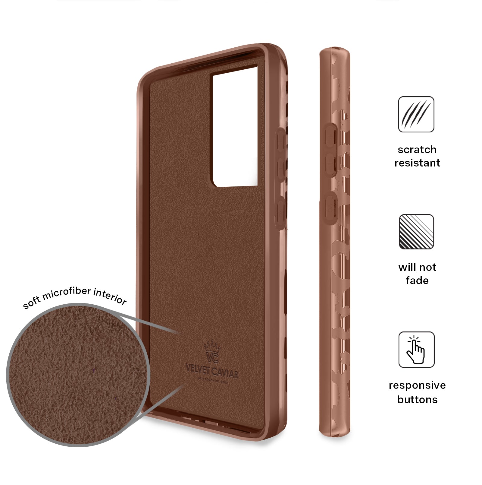 Samsung Phone Case with Chocolate Leopard Print - Stylish & Protective Cover for Galaxy S21, S20, Note 20 - Perfect for Everyday Use & Fashion Accessories