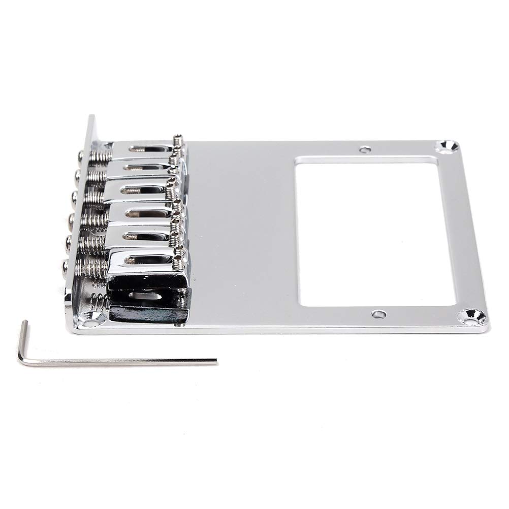 6 String Guitar Bridge Parts - Electric & Acoustic Guitar Bridge Plate with Saddle & Dual Pickups | Premium Guitar Bridge Accessories for Enhanced Sound & Performance | Perfect for Guitar Upgrades, Repairs & Custom Builds
