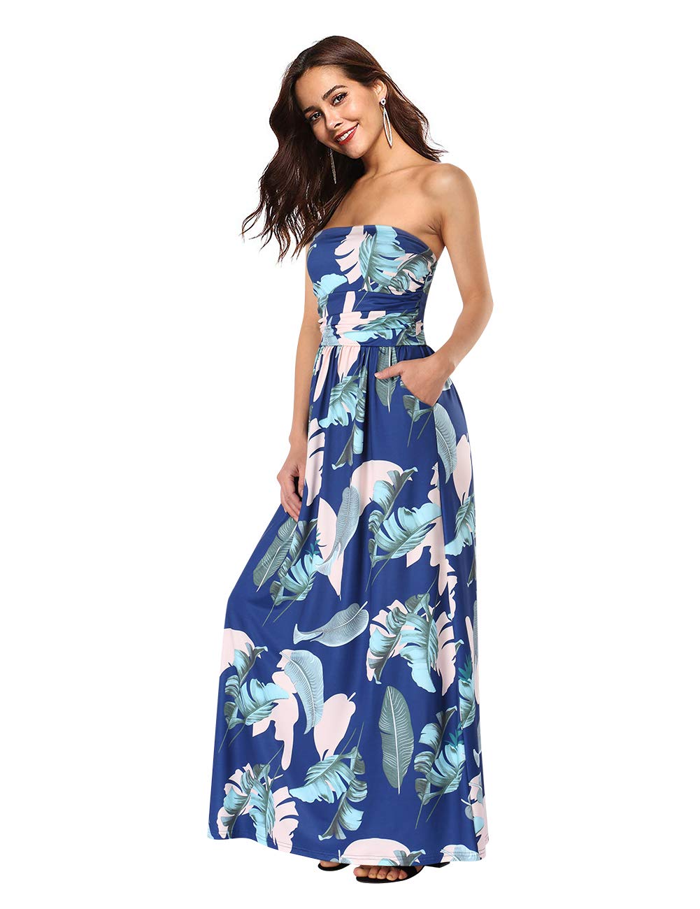 Leadingstar Women's Floral Print Casual Maxi Dress for Beach, Party & Summer Vacation - Lightweight Flowy Sundress for Outdoor Events, Date Night & Tropical Getaways