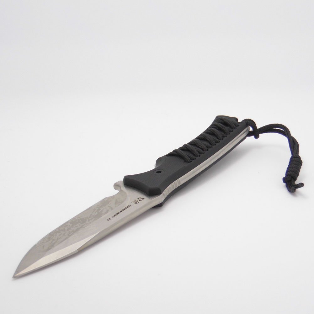 Masalong Fixed Blade Hunting Knife - D2 Steel Survival Knife with Sheath - Straight Edge Tactical Knife for Outdoor Camping, Hunting & Bushcraft