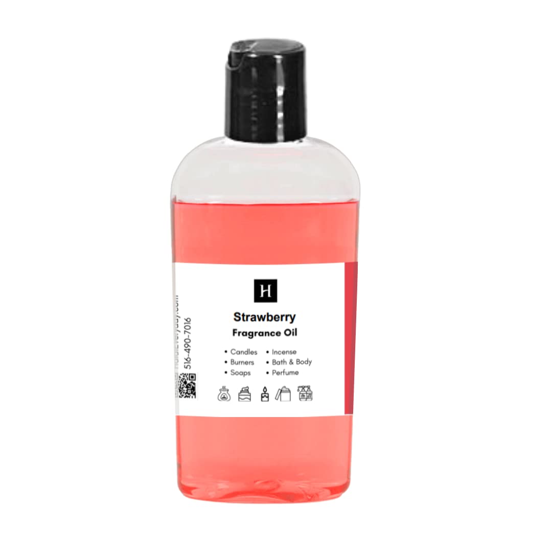 Halal Everyday Fragrance Oil - 100% Pure & Uncut for Soap Making, Candle Warmer, Incense, Body Oil, Perfume & DIY Crafts - 8 oz Bottle with Strawberry Scent - Perfect for Aromatherapy, Home Fragrance & Gift Giving