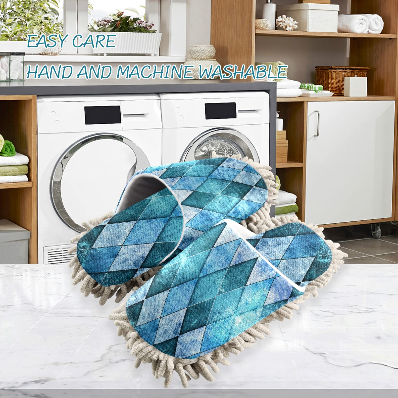 Unisex Mop Slippers Shoes - Soft Cleaning House Slippers for Dusting & Spa Relaxation (Size M-L) | Perfect for Home Cleaning, Pet Hair Removal & Relaxing Foot Care