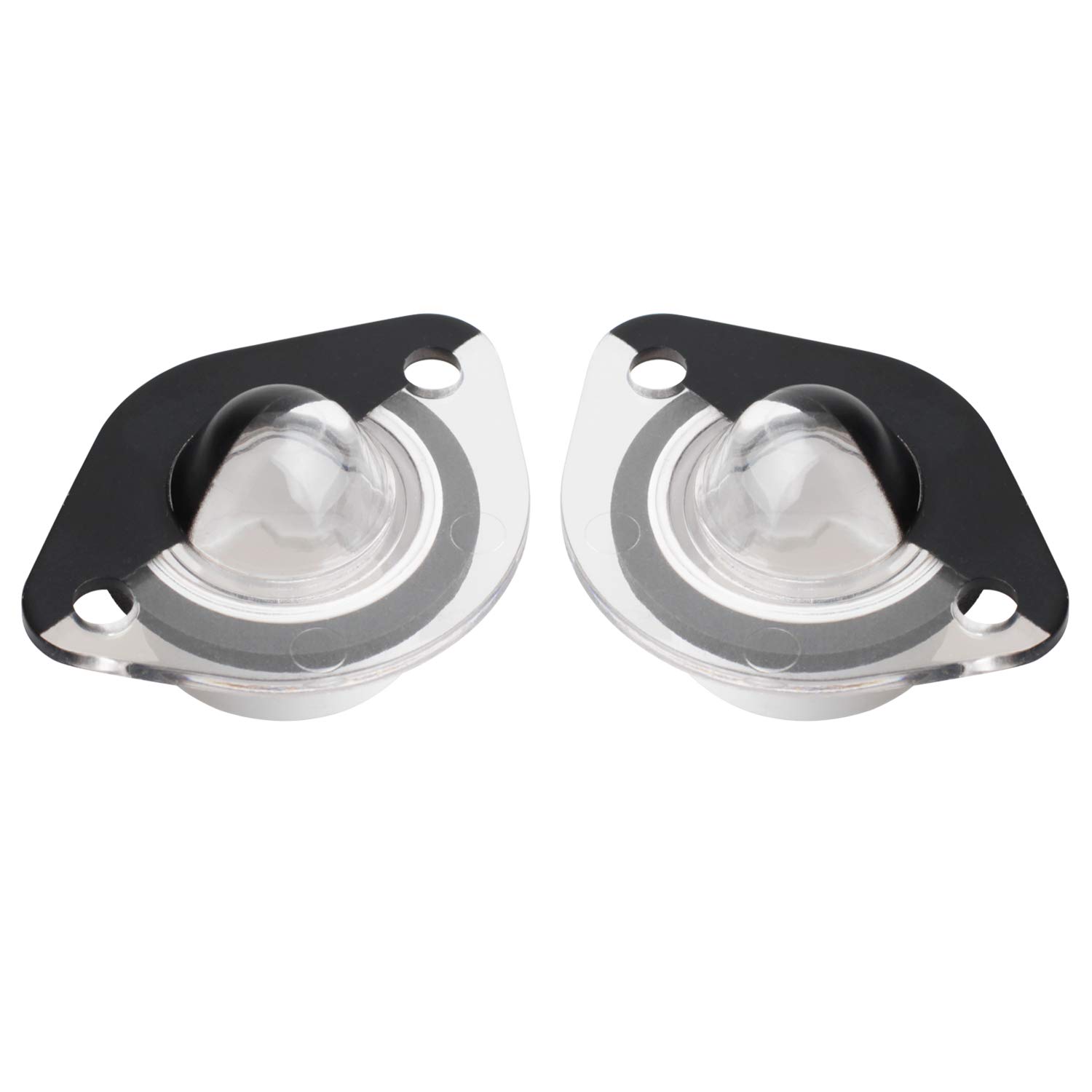 HERCOO Black License Plate Lights Lamp Lens & Housing Clips - Compatible with 1994-2004 Ford Mustang Pickup Truck Rear Step Bumper - Aftermarket Replacement Parts (Pack of 2) - Perfect for Nighttime Visibility & Vehicle Customization