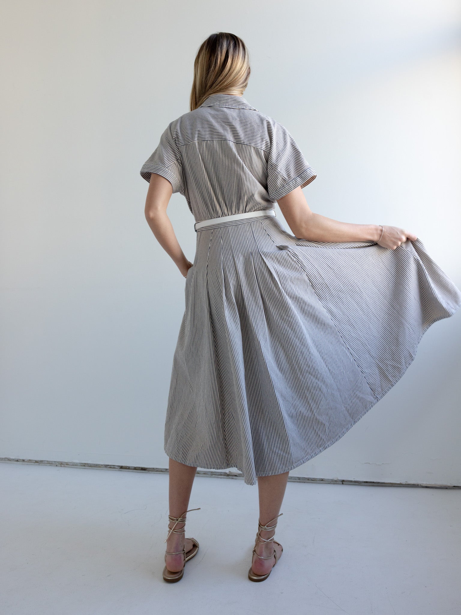 Waverley Stripe Dress for Women - Flowy Summer Midi Dress with Comfortable Fit | Perfect for Beach Vacations, Date Nights & Casual Outings