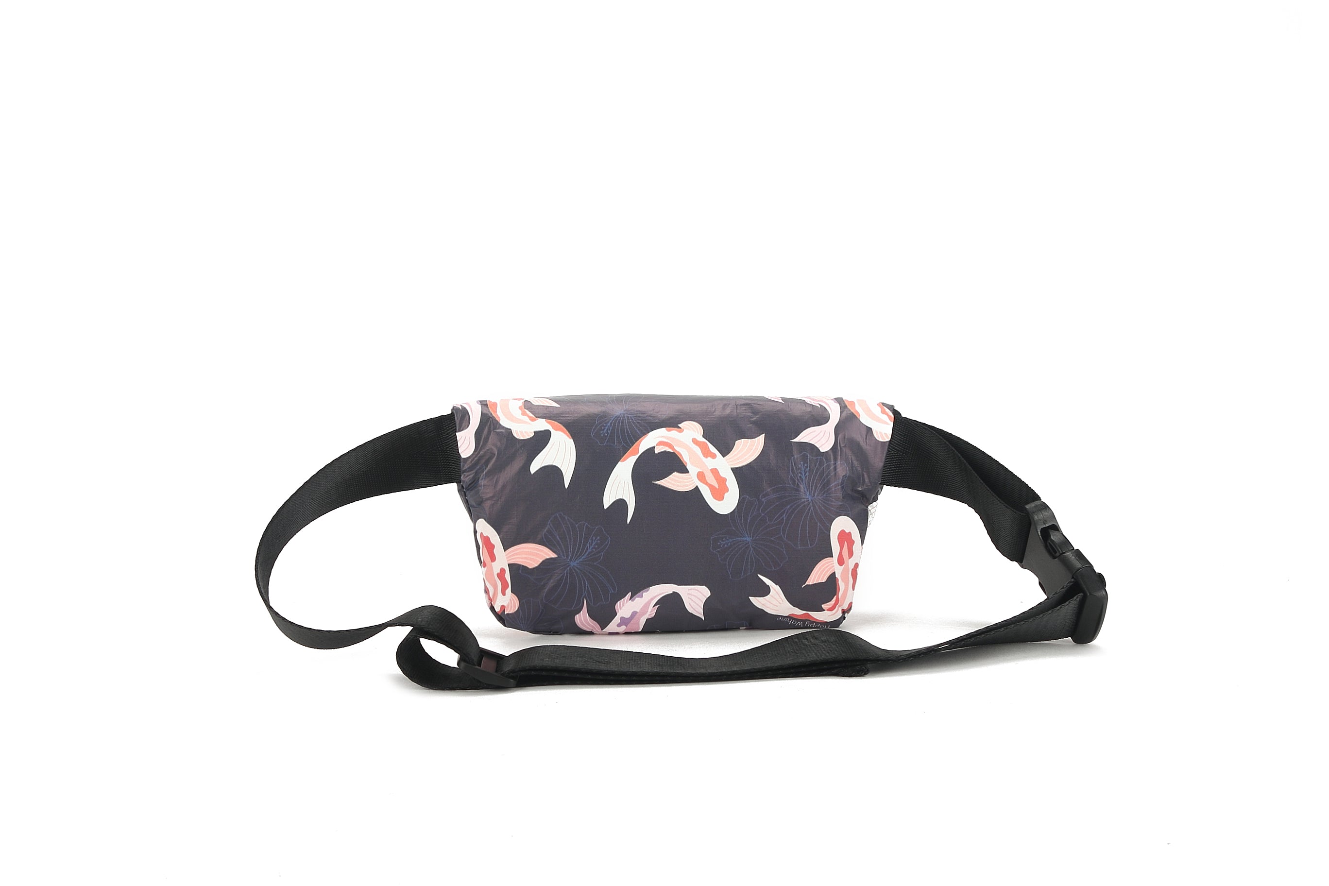 Waterproof Fanny Pack for Women & Men - Wai Wai Koi Navy Crossbody Bag - Perfect for Hiking, Travel, Running, and Outdoor Activities