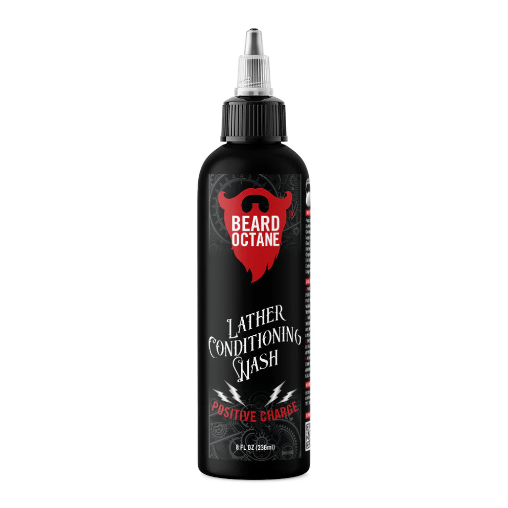 Beard Octane Positive Charge Lather Conditioning Wash for Men - Hydrating Beard Shampoo & Conditioner with Natural Oils - Perfect for Daily Beard Care & Grooming Routine