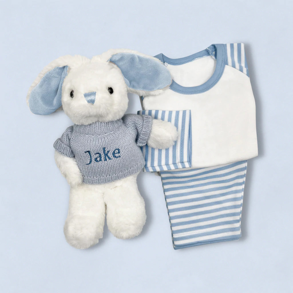 Personalized Baby Boy Gift Basket - Sweet Treats Hamper in Blue | Perfect for Baby Showers, Birthdays & Newborn Celebrations