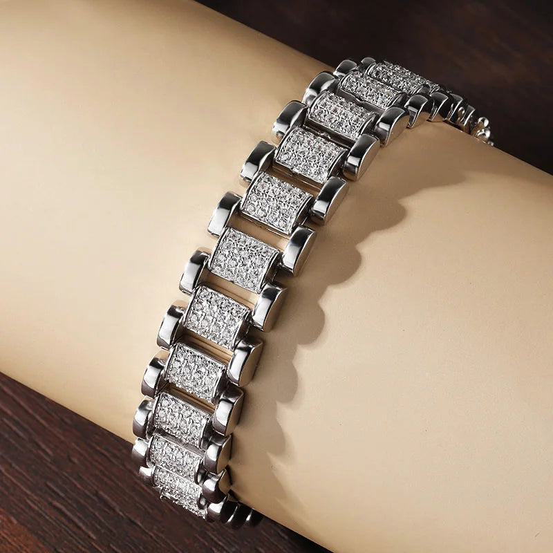 Elegant Diamond Bracelet for Women - 14K Gold Plated Luxury Jewelry Gift for Anniversary, Birthday & Special Occasions | Perfect for Weddings, Parties & Everyday Wear