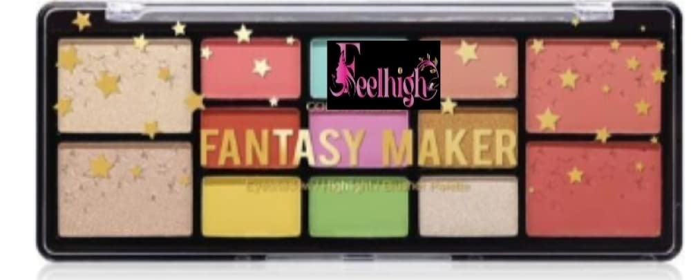 Fantasy Maker Eyeshadow Highlighter Blush Palette - 13 Shades (Shade 02) | Professional Makeup Kit for Day & Night Looks, Parties & Special Occasions