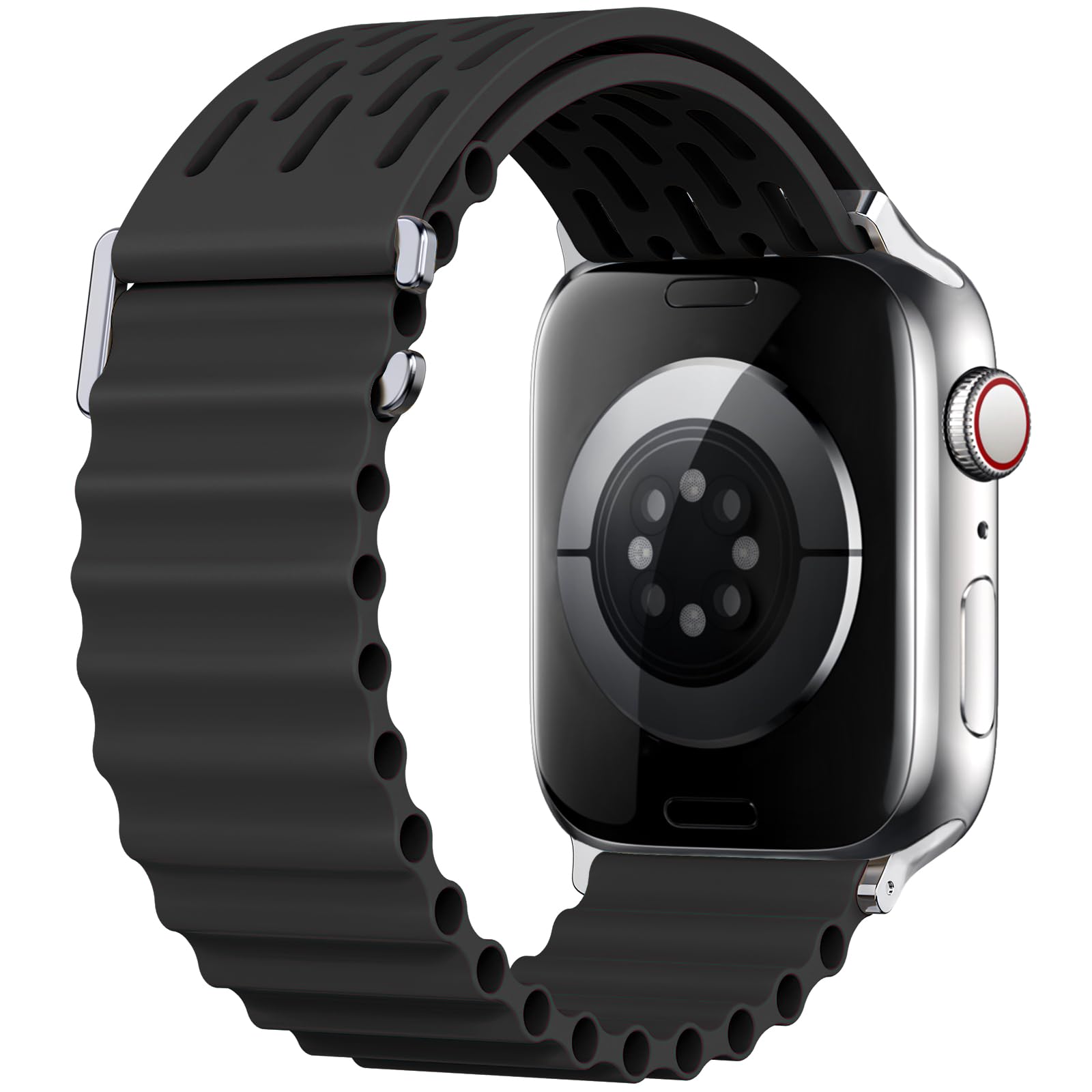 Premium Soft Silicone Sport Band for Apple Watch Series 1-9, Ultra 2, SE - Compatible with 38mm 40mm 41mm 42mm 44mm 45mm 49mm iWatch - Durable Replacement Strap for Men & Women - Perfect for Workouts, Running & Daily Wear