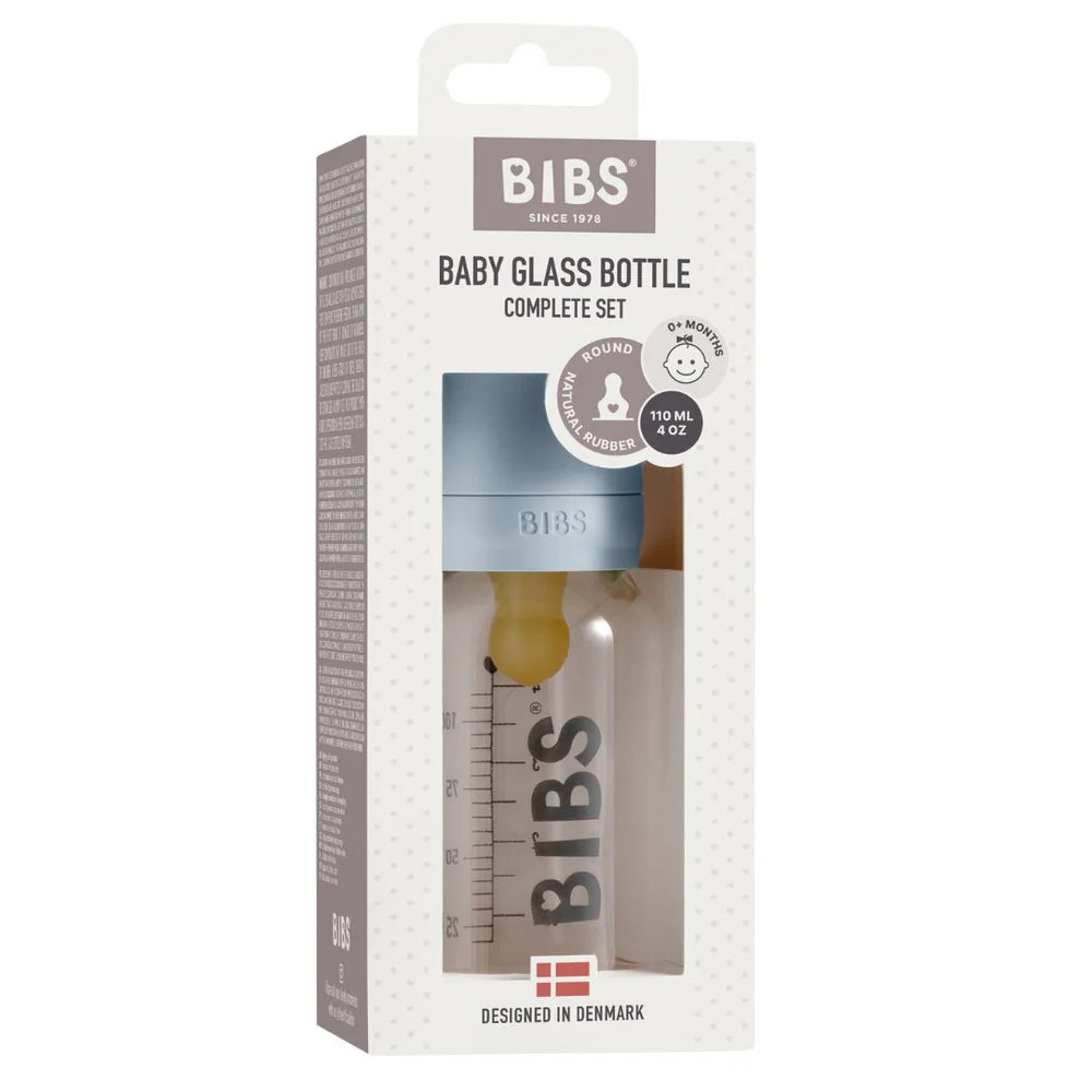 Premium Glass Baby Bottles Set - 110ml (4oz) BPA-Free, Anti-Colic, Easy Grip - Perfect for Newborns, Infants & Toddlers - Ideal for Feeding, Travel & Daycare Use