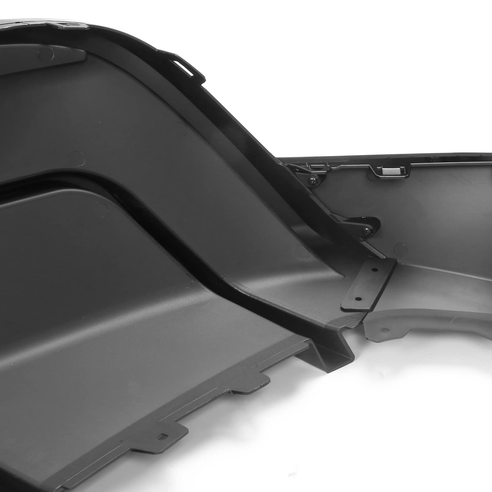 IKON MOTORSPORTS Rear Diffuser for Tesla Model Y 2020-2024 - Gloss Black PP Bumper Lip Shark Fin Splitter Replacement (3PC) | Enhanced Aerodynamics & Sporty Styling | Perfect for Car Enthusiasts & Performance Upgrades