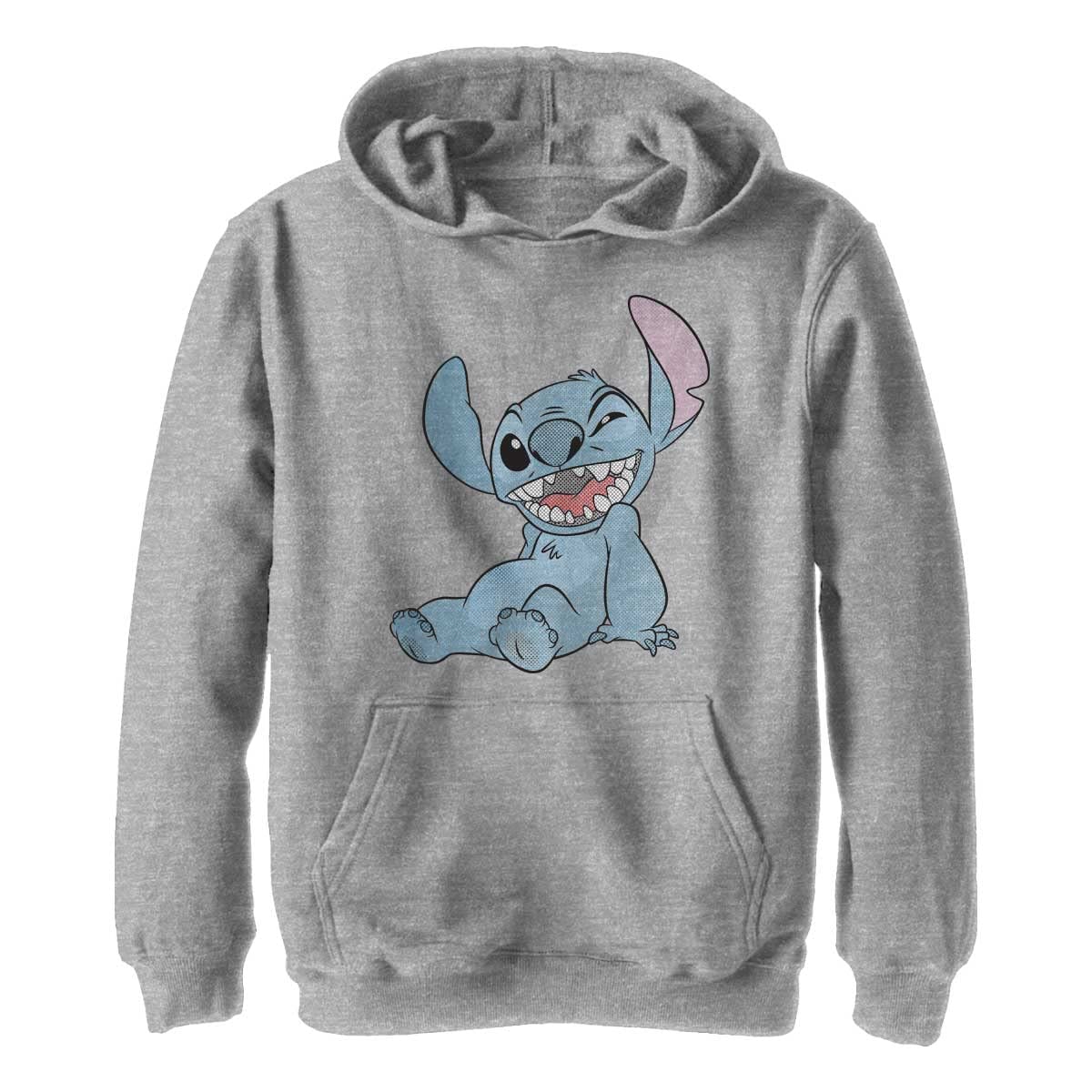 Disney Boys' Half-Tone Stitch Hoodie - Soft Cotton Pullover with Character Print | Perfect for School, Playdates & Disney Theme Park Visits