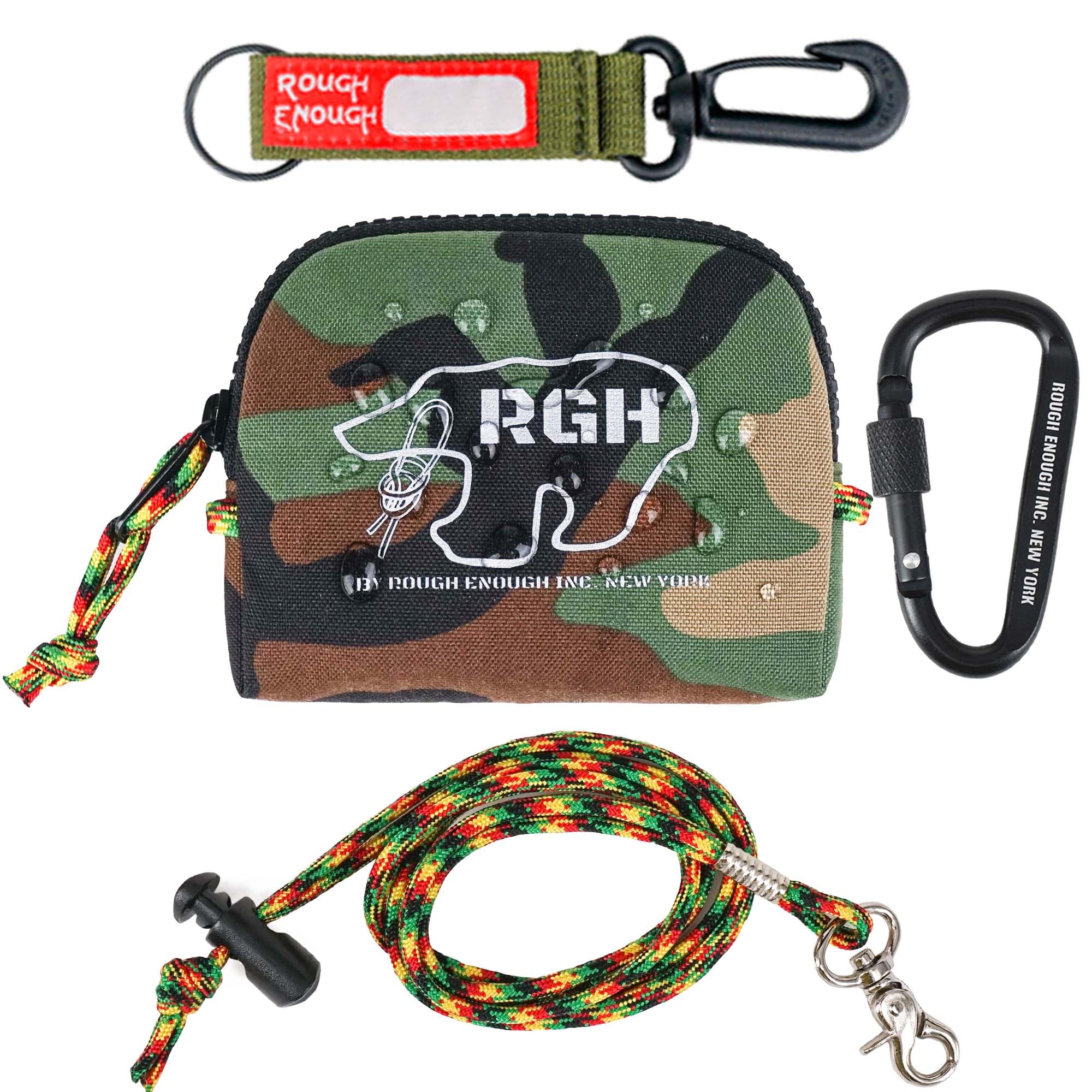 Rugged Small Card Holder Wallet with Keychain - Durable Cordura Military Camo Design for Men & Teens - Perfect for Everyday Use, Travel, and Outdoor Adventures