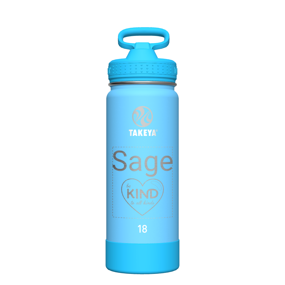 Glow in The Dark Water Bottle with Straw Lid for Kids - Customizable Name - Perfect for School, Sports & Outdoor Activities