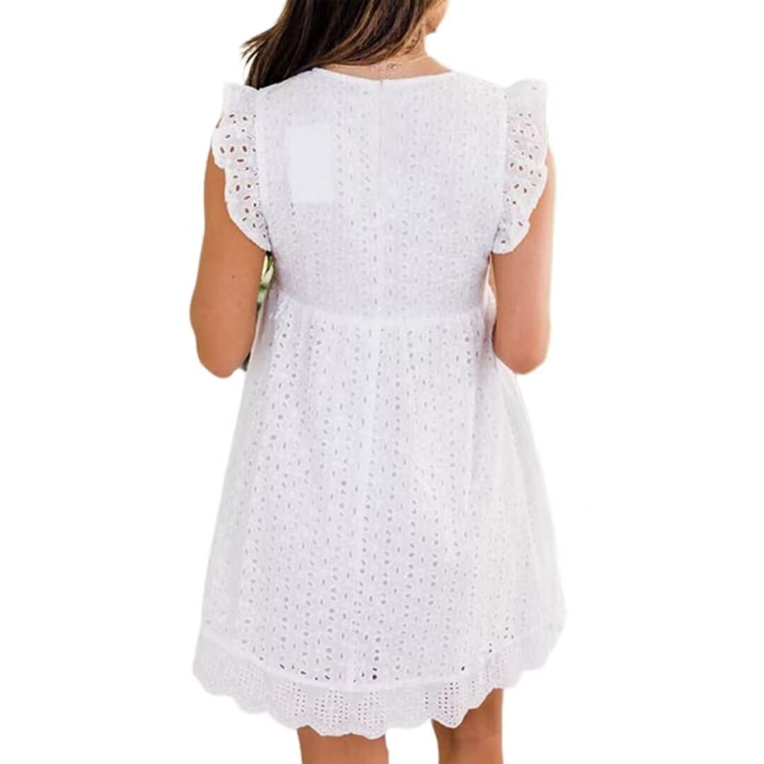 Sexy Women's Summer Midi Dress - Flowy Halter Casual Beach Dress for Vacation, Party & Outdoor Activities