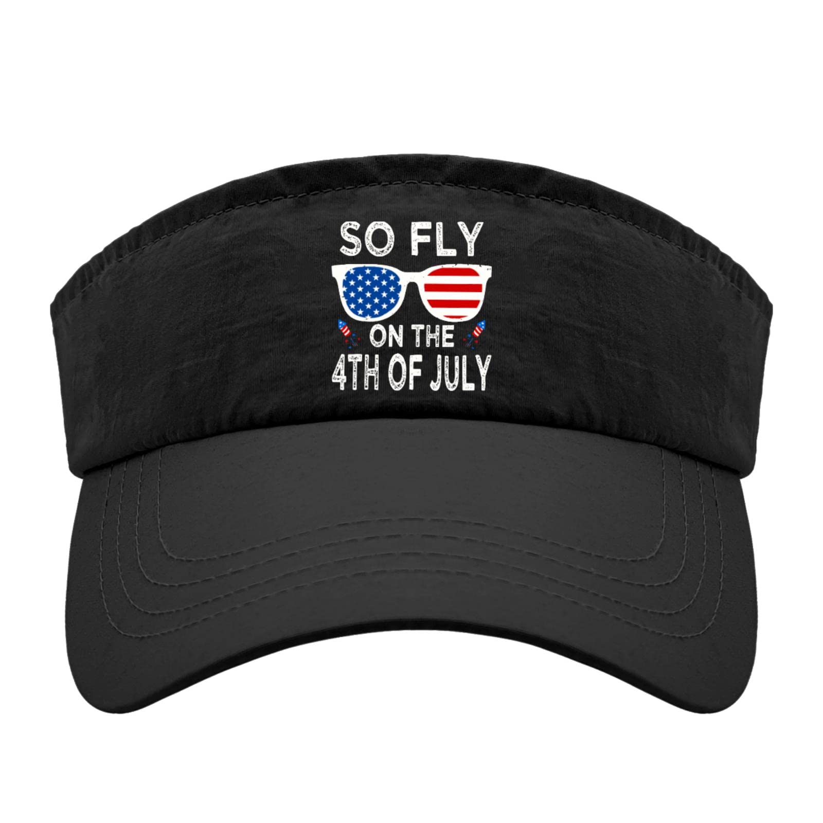 Funny 4th of July Baseball Visor Hat for Men & Women - ROUN Patriotic Sun Visor Cap for Beach, BBQ, Pool Party & Outdoor Summer Activities
