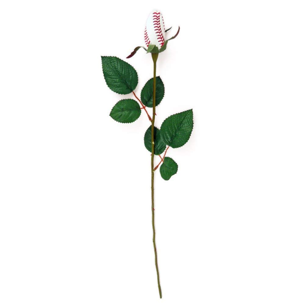 Premium Baseball Rose Bouquet (Pack of 6) - Real Touch Artificial Flowers for Home Decor, Wedding Centerpieces, and Sports-Themed Gifts