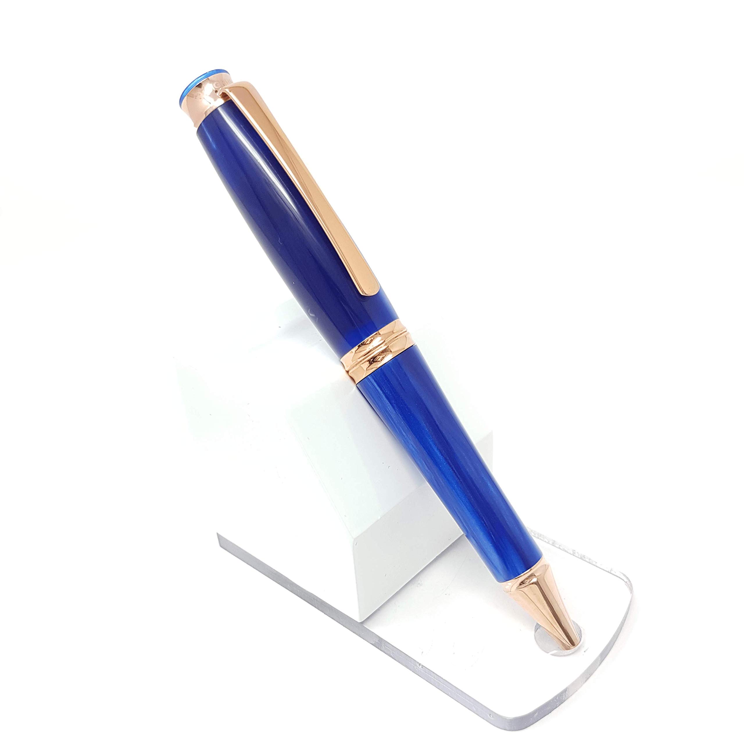 Signum Marmo Blue Solar-Powered Pen - Eco-Friendly Writing Instrument for Office, School & Travel | Stylish & Sustainable Gift Idea