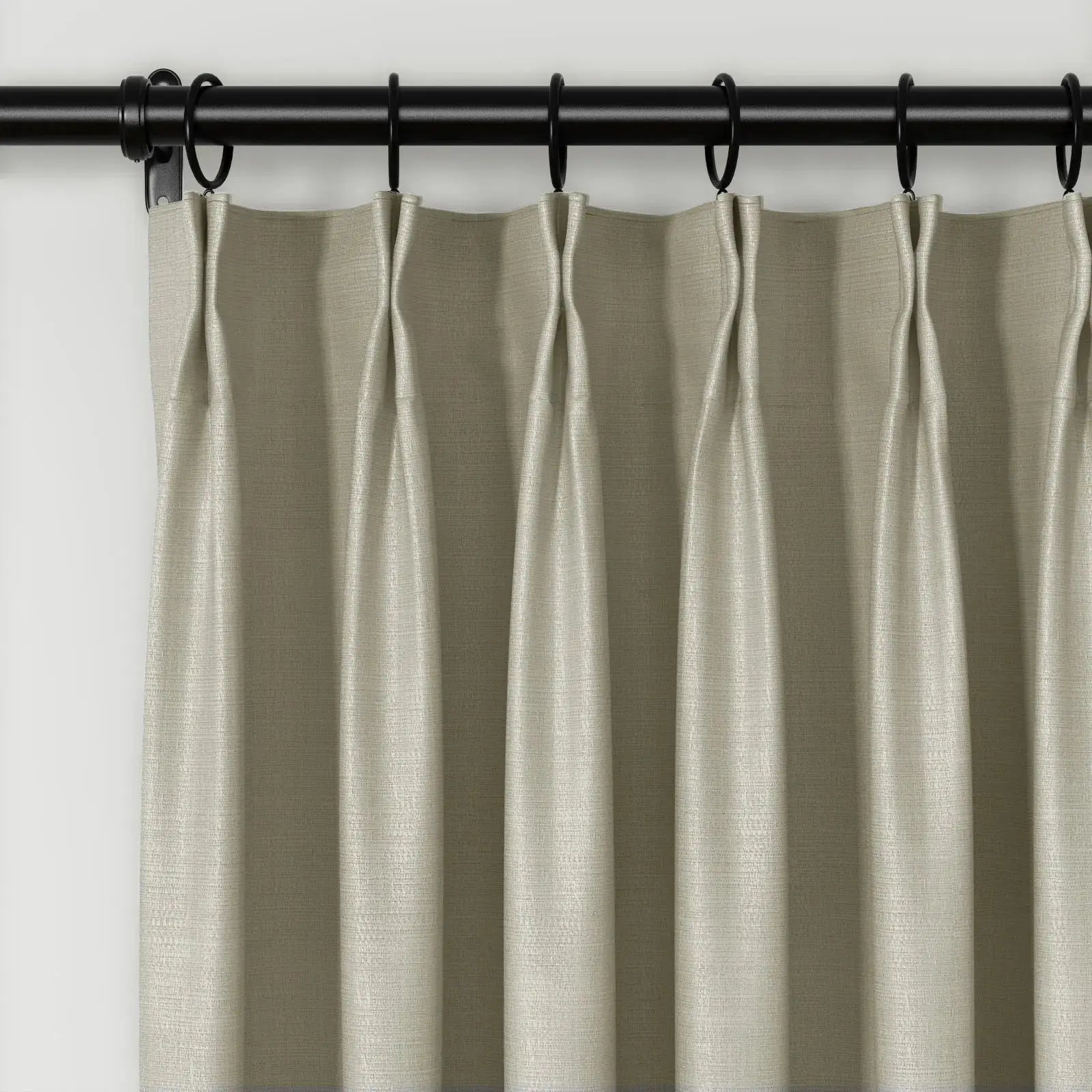 Lydia Plants Jacquard Curtain Pleated - Elegant Floral Print Blackout Drapes for Living Room, Bedroom & Nursery - Home Decor Window Treatments for Privacy & Light Control