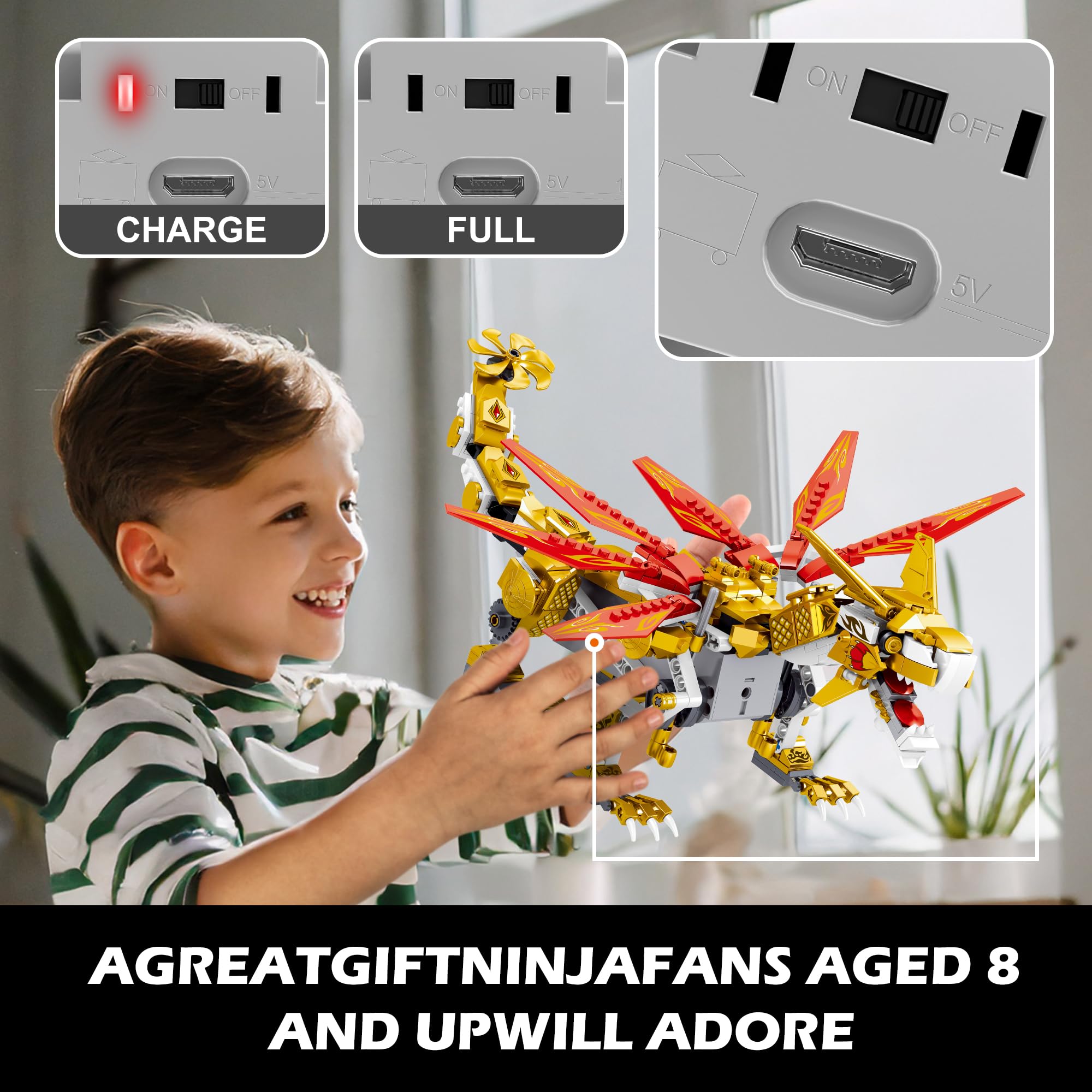 EDUCIRO 512PCS STEM Dragon Building Kit - Remote Control & APP Programmable Coding Toys for Kids Ages 8-14 | Educational Christmas Birthday Gift for Boys & Girls | Perfect for STEM Learning, Creative Play & Family Bonding Activities