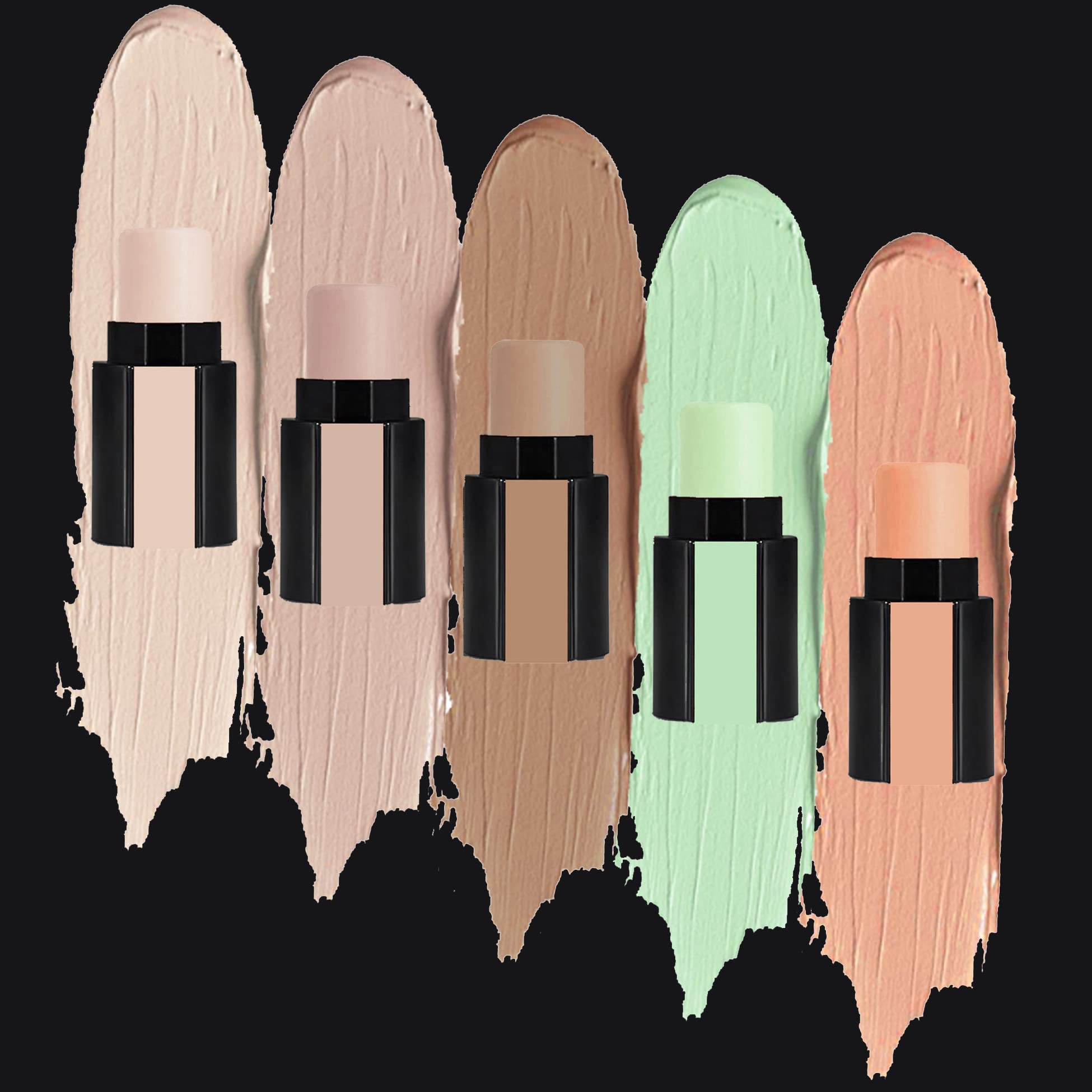 RONZILLE PROFESSIONAL 5-in-1 Concealer Corrector Stick - Lightweight Full Coverage for Dark Circles, Blemishes & Redness | Perfect for Makeup Artists & Everyday Use