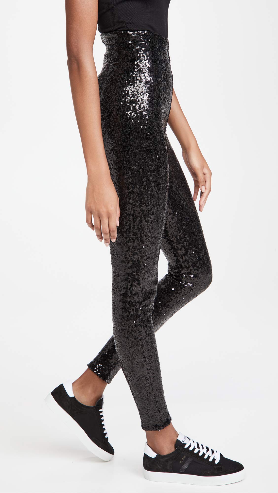 Commando Women's Sequin Leggings - High Waisted Stretchy Shiny Party Pants for Dance, Yoga & Night Out