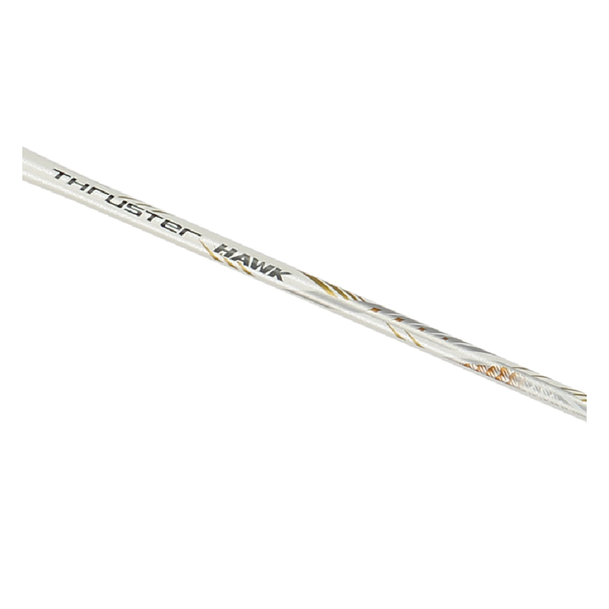 Thruster K Hawk Unstrung Badminton Racket - Pearly White | Lightweight Carbon Fiber Badminton Racquet for Professional & Recreational Players | Perfect for Tournaments & Backyard Games