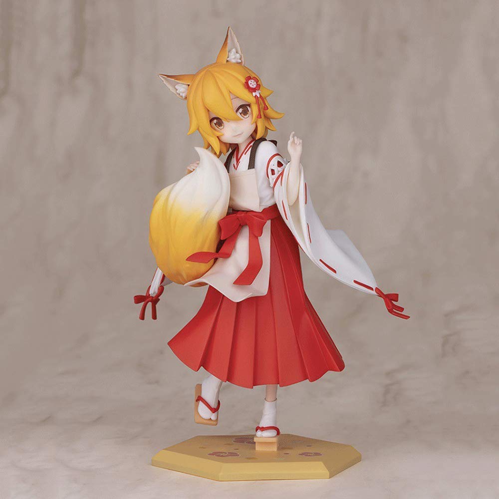 JJRPPFF 7.7 Inch Senko Figure - The Good Wife Miss Fairy Fox Anime Character Model | Lifelike Standing Pose PVC Statue | Desktop Decoration, Gift for Anime Fans & Collectors | Perfect for Home Office Display, Anime Collections, and Birthday Presents
