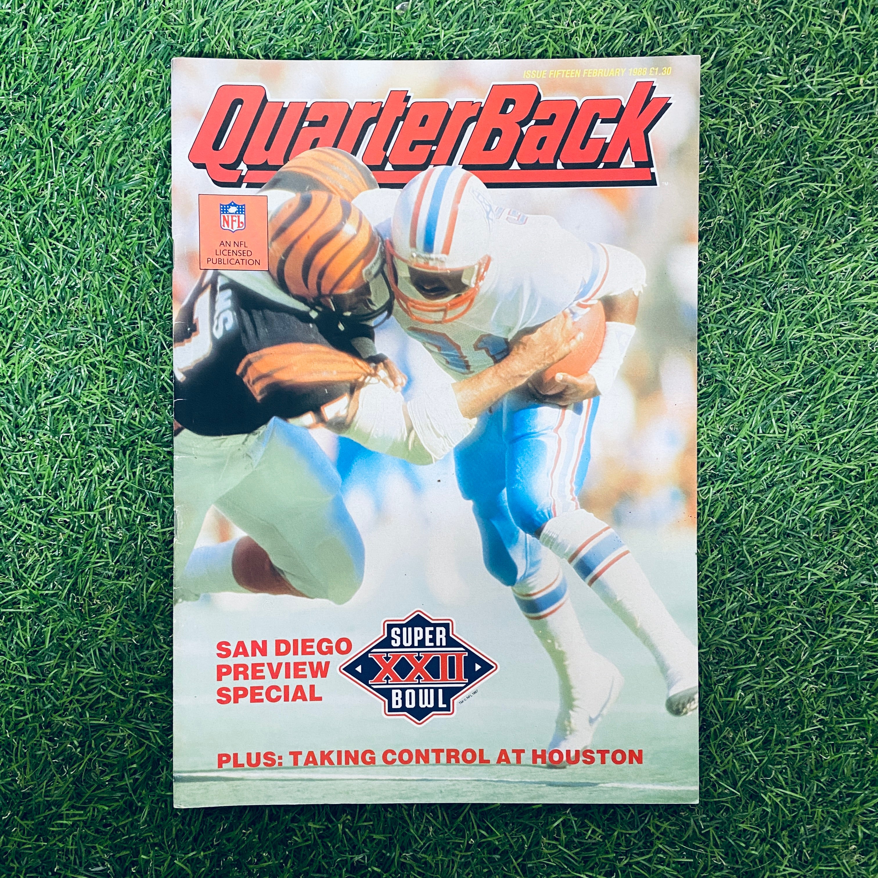 Quarterback Magazine February 1988 Issue 15 - Vintage Football Collectible for Sports Memorabilia Enthusiasts | Perfect for NFL History Buffs and Sports Collectors Display