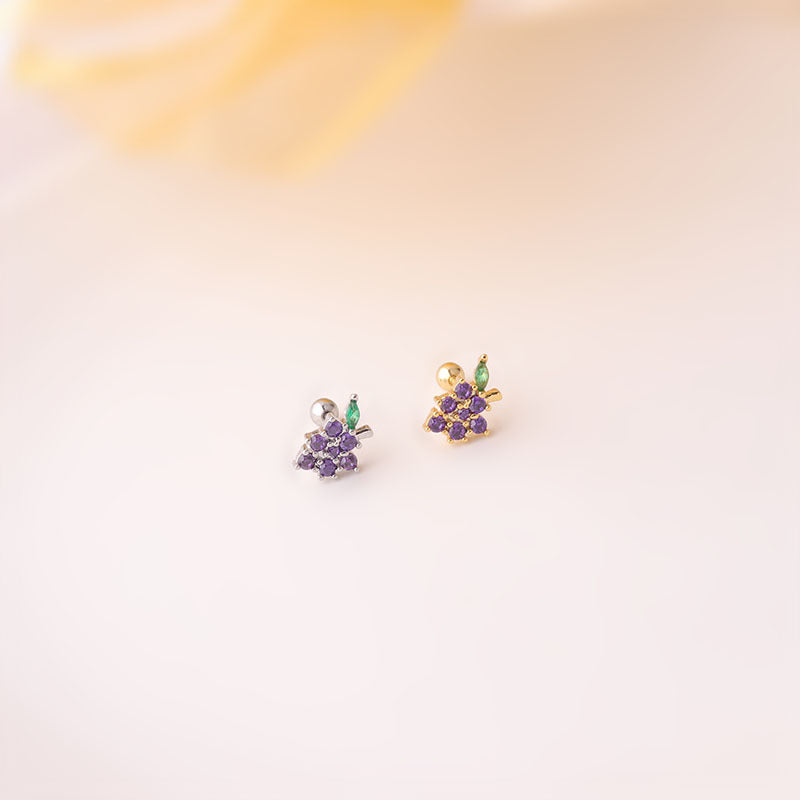 20G Mini Peach Helix Anti Tragus Fruit Stud Earrings - Dainty Cartilage Piercing Jewelry for Women | Perfect for Everyday Wear & Special Occasions