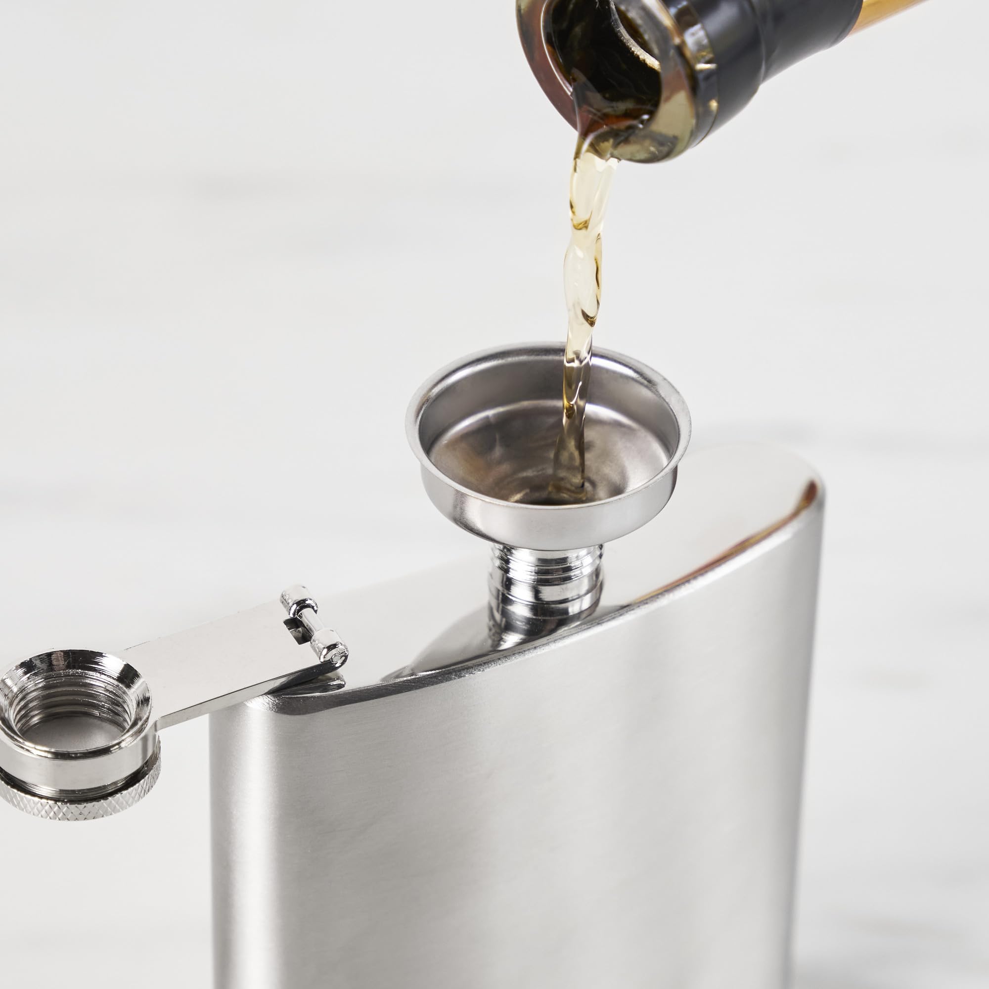 True Oracle Flask Funnel - Premium Stainless Steel Small Funnel for Flasks, Bottles & Liquids | Dishwasher Safe | Perfect for Home Bar, Kitchen, Lab & Outdoor Use (Set of 1)