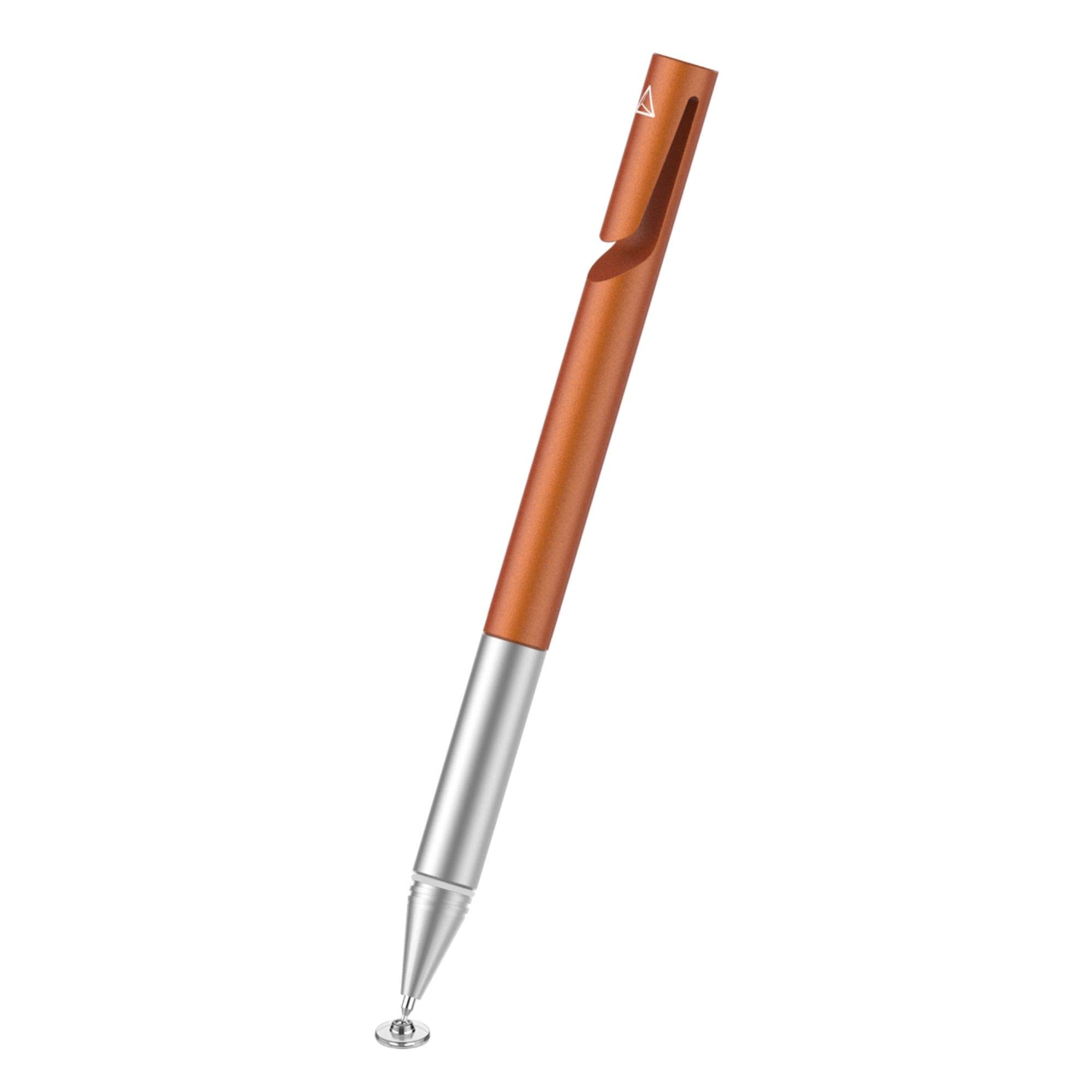 Adonit Mini 4 Orange Stylus Pen - Precision Disc Tip for iPad Mini/Air/Pro, iPhone 13/12/11, Samsung Galaxy & Android Tablets - Portable Pocket Stylus with Laser Cut Clip | Perfect for Note Taking, Drawing & Digital Signatures