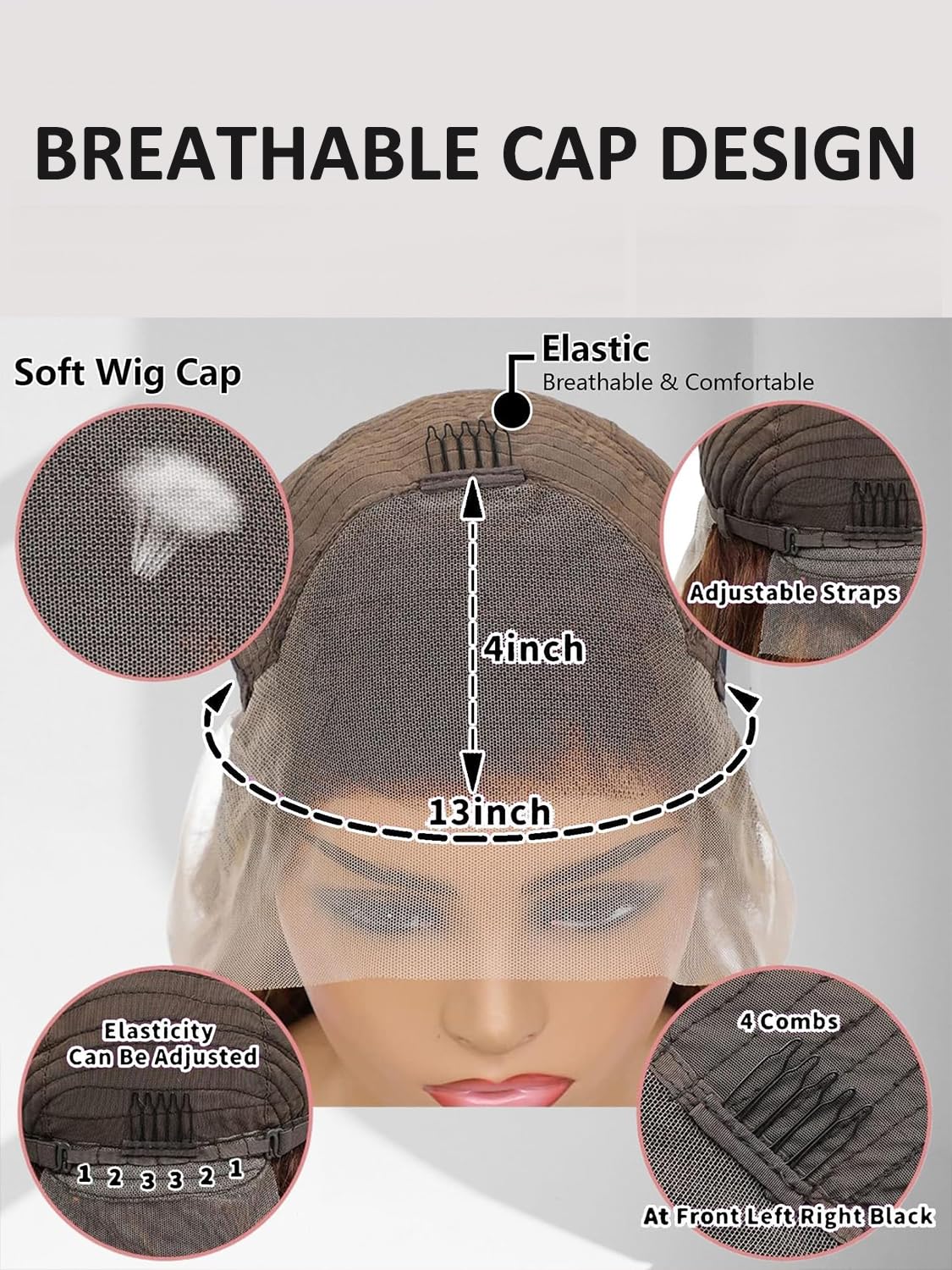 16 Inch Ombre Kinky Straight Human Hair Wig - Brazilian Yaki Straight Lace Front Wig with Pre Plucked Baby Hair, Glueless & Natural Look for Women | Perfect for Daily Wear, Cosplay, and Special Occasions