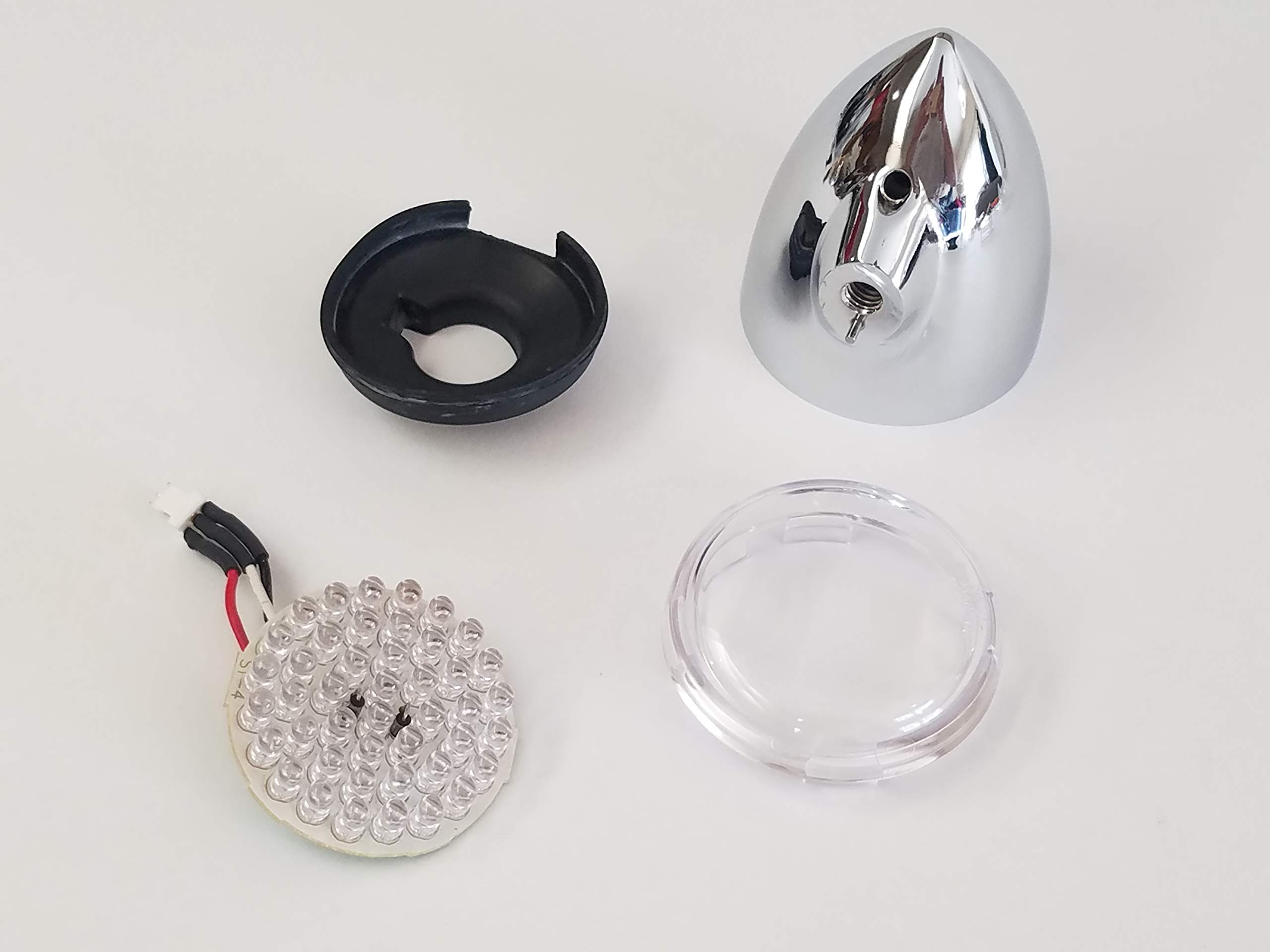 Big Dog Motorcycles OEM Front LED Turn Signal Assembly with Smooth Lens - Compatible with 2003-2011 Models | High Visibility Motorcycle Lighting for Night Riding & Safety
