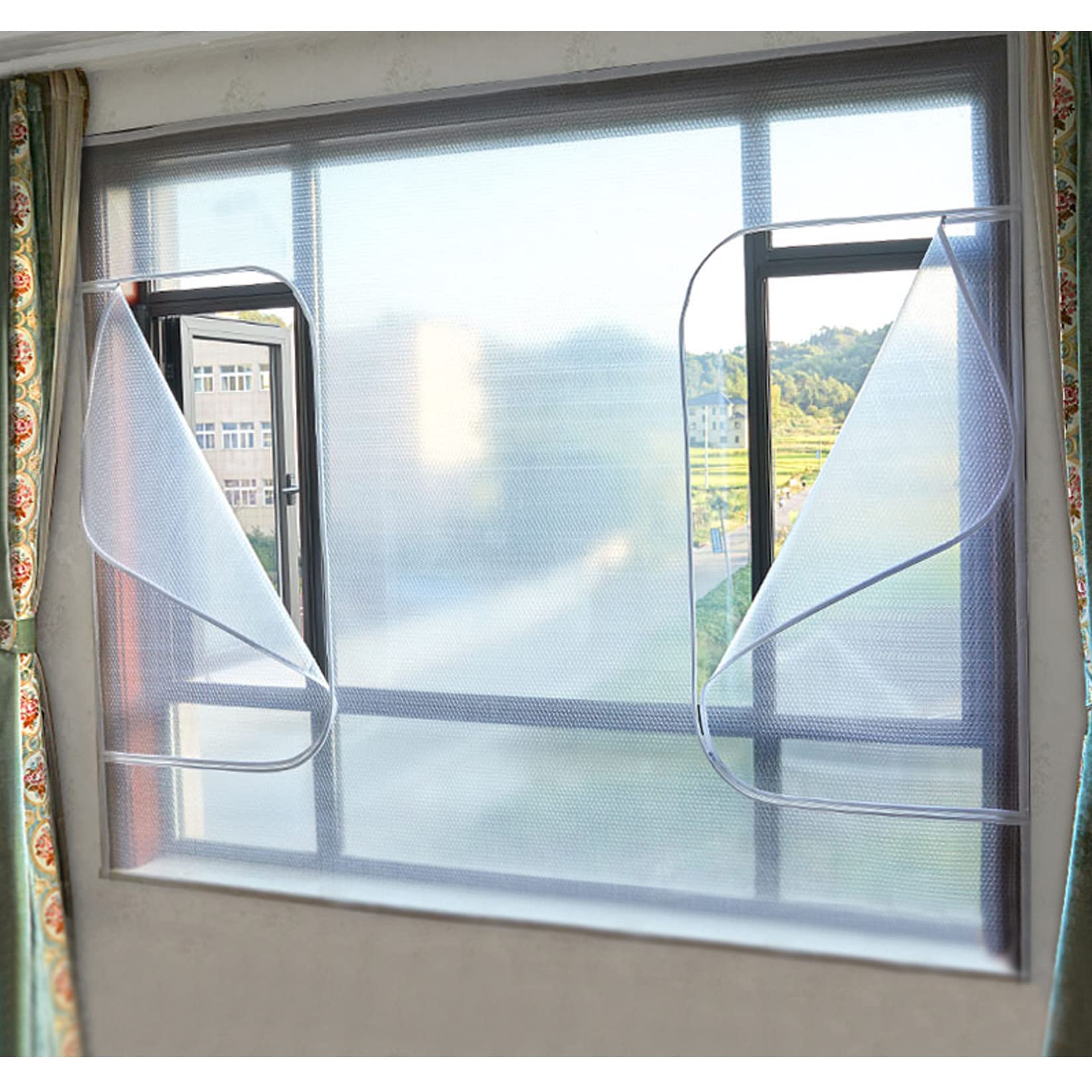LLDSB026 Thermal Insulated Blackout Curtains - Windproof & Energy Saving Winter Curtains for Heat Retention & Privacy - 39.4x47.2 Inch Translucent Window Treatment for Bedroom, Living Room & Office