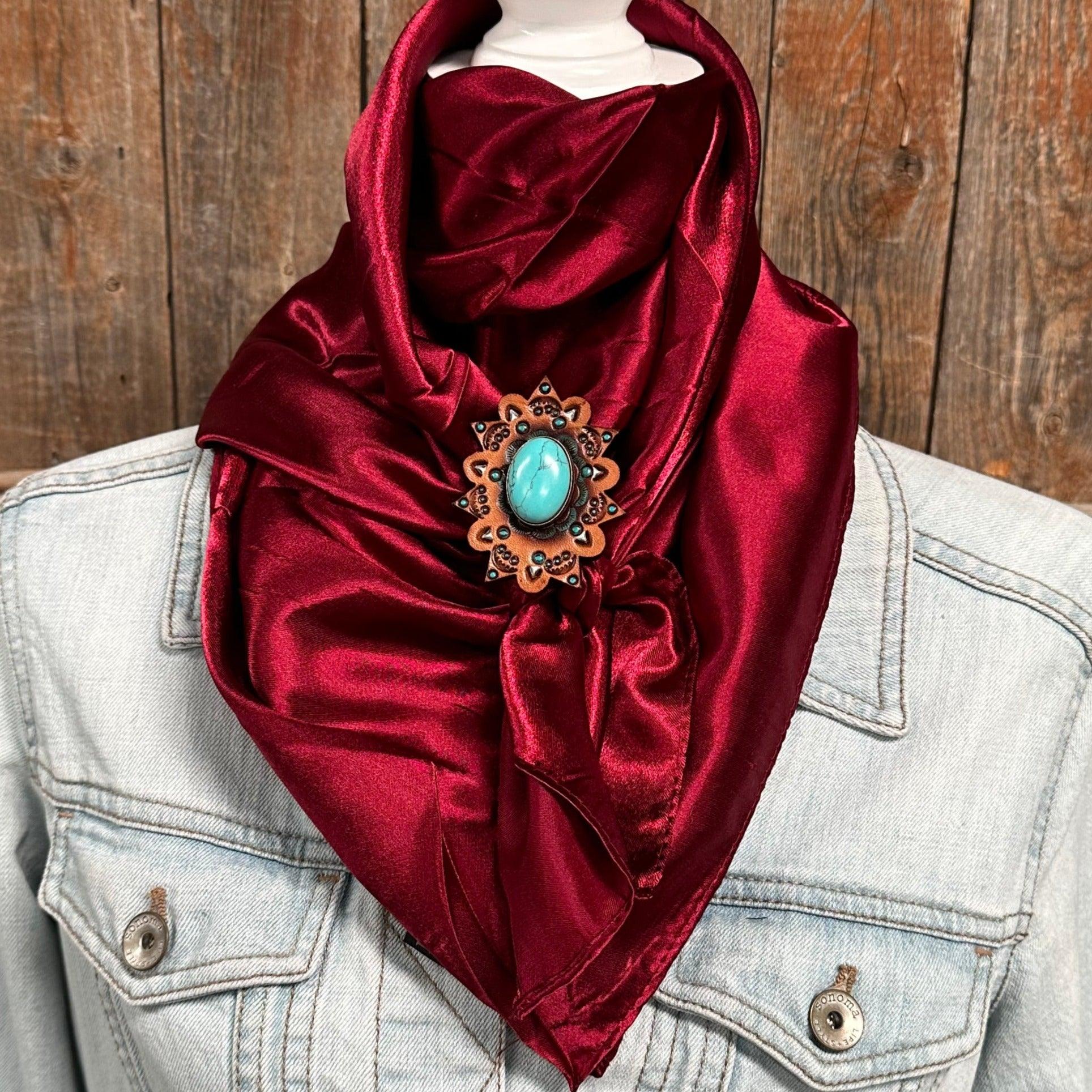 35x35 Solid Burgundy Wild Scarf - Premium Cotton Bandana for Cowboy, Cowgirl & Outdoor Enthusiasts - Perfect for Riding, Hiking & Western Fashion Accessories